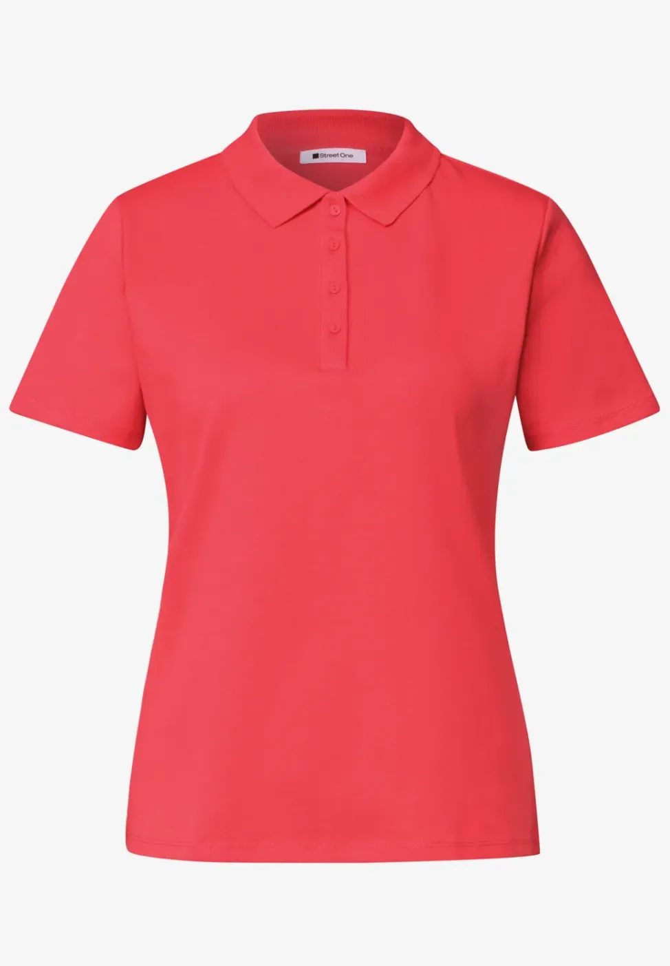 Poloshirt met korte mouwen en geribde structuur