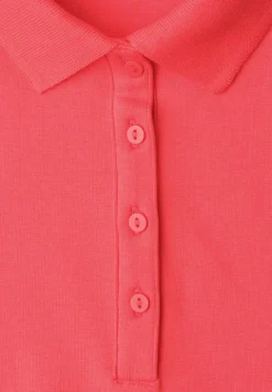 Poloshirt met korte mouwen en geribde structuur