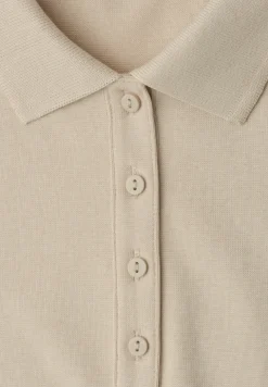 Poloshirt met korte mouwen en geribde structuur