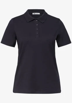 Poloshirt met korte mouwen en geribde structuur