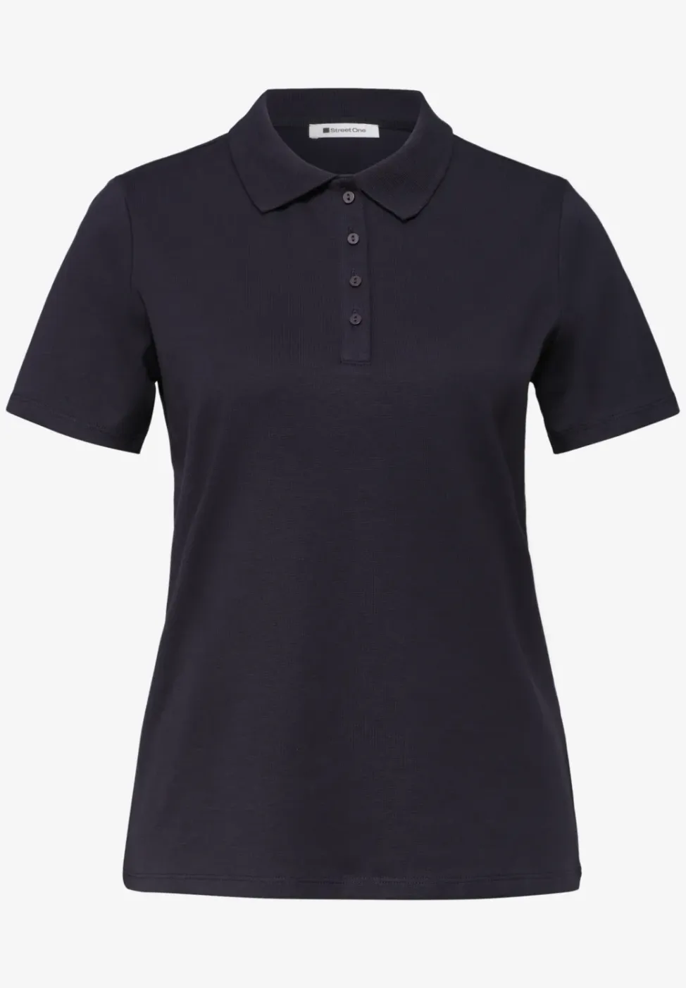 Poloshirt met korte mouwen en geribde structuur