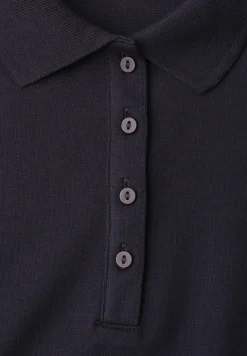 Poloshirt met korte mouwen en geribde structuur