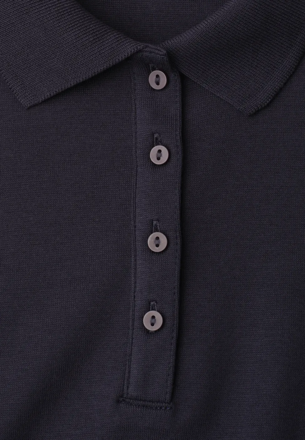 Poloshirt met korte mouwen en geribde structuur