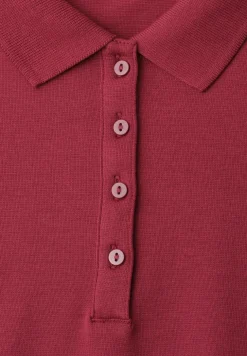 Poloshirt met korte mouwen en geribde structuur