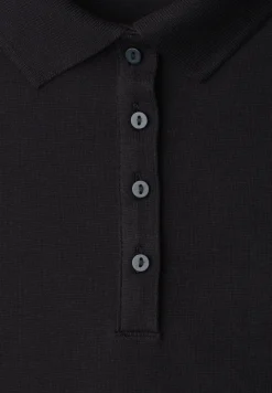Poloshirt met korte mouwen en geribde structuur
