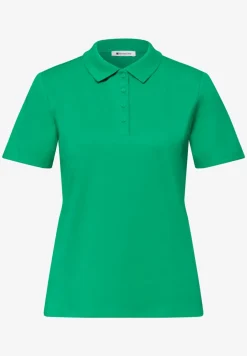 Poloshirt met korte mouwen en geribde structuur
