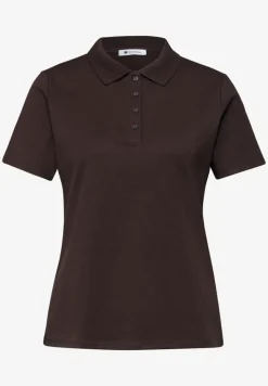 Poloshirt met korte mouwen en geribde structuur