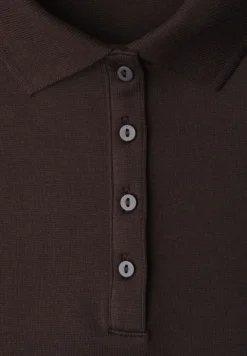 Poloshirt met korte mouwen en geribde structuur