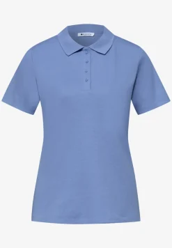 Poloshirt met korte mouwen en geribde structuur