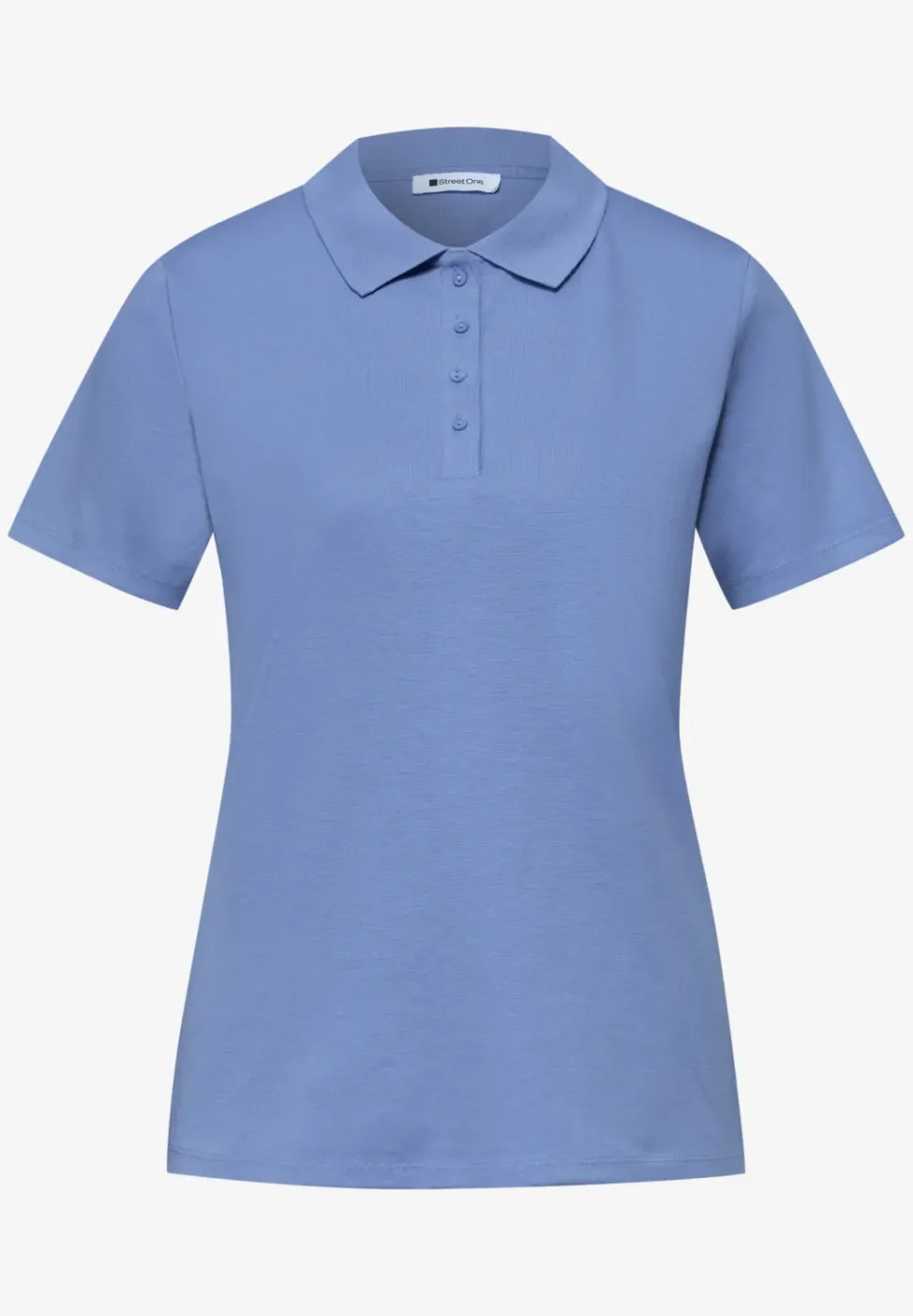 Poloshirt met korte mouwen en geribde structuur