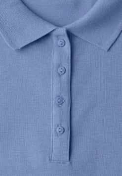 Poloshirt met korte mouwen en geribde structuur