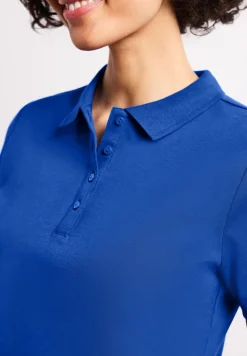 Poloshirt met korte mouwen en geribde structuur