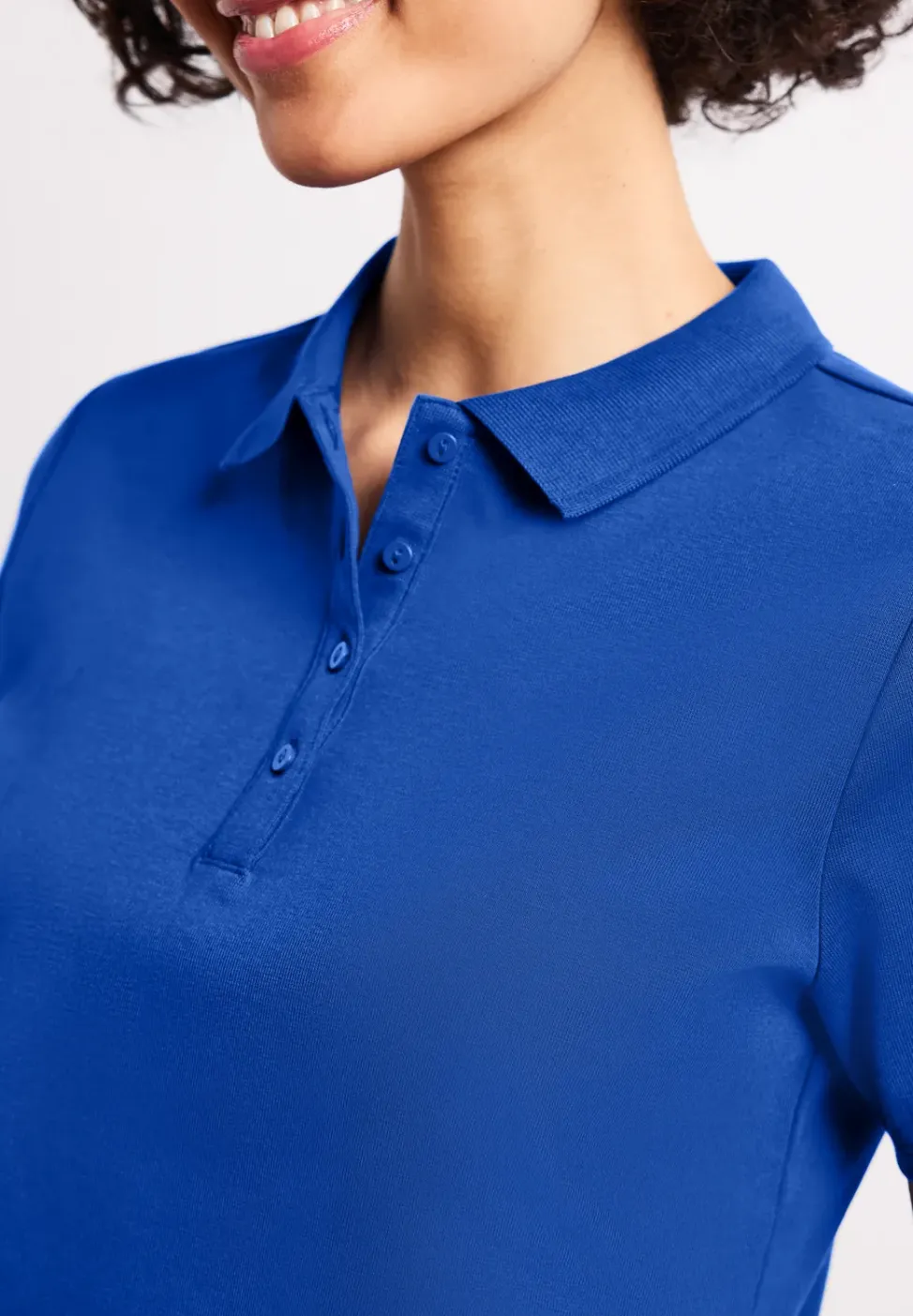 Poloshirt met korte mouwen en geribde structuur