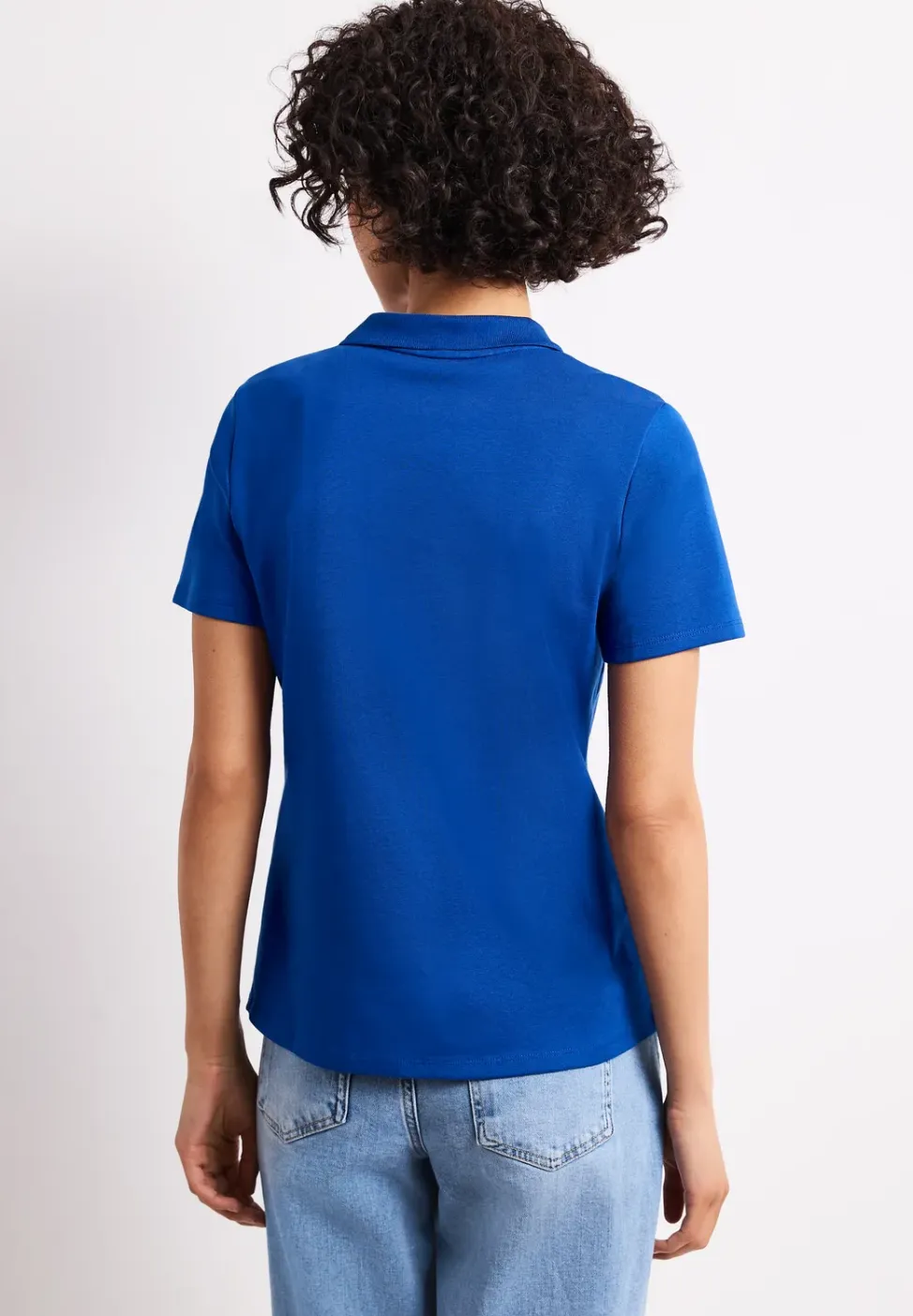 Poloshirt met korte mouwen en geribde structuur