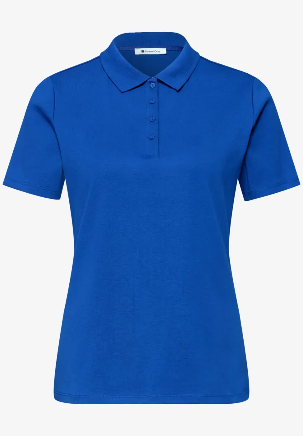 Poloshirt met korte mouwen en geribde structuur