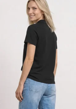 Poloshirt met korte mouwen en gespleten hals