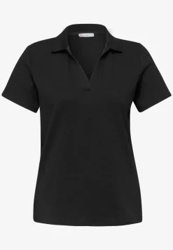 Poloshirt met korte mouwen en gespleten hals