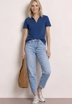 Poloshirt met korte mouwen en gespleten hals