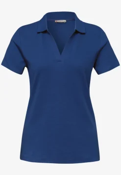 Poloshirt met korte mouwen en gespleten hals