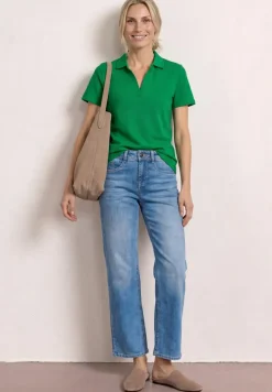 Poloshirt met korte mouwen en gespleten hals