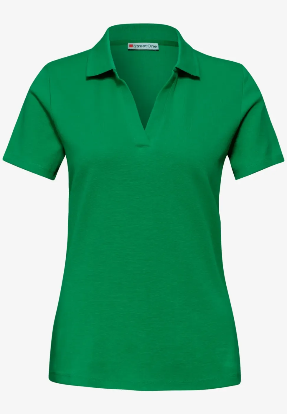 Poloshirt met korte mouwen en gespleten hals