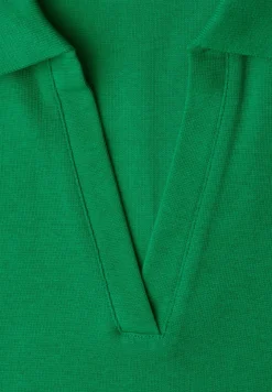 Poloshirt met korte mouwen en gespleten hals