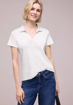 Poloshirt met korte mouwen en gespleten hals