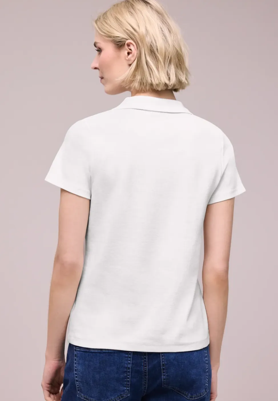 Poloshirt met korte mouwen en gespleten hals