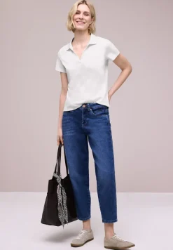 Poloshirt met korte mouwen en gespleten hals