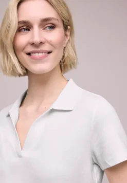 Poloshirt met korte mouwen en gespleten hals