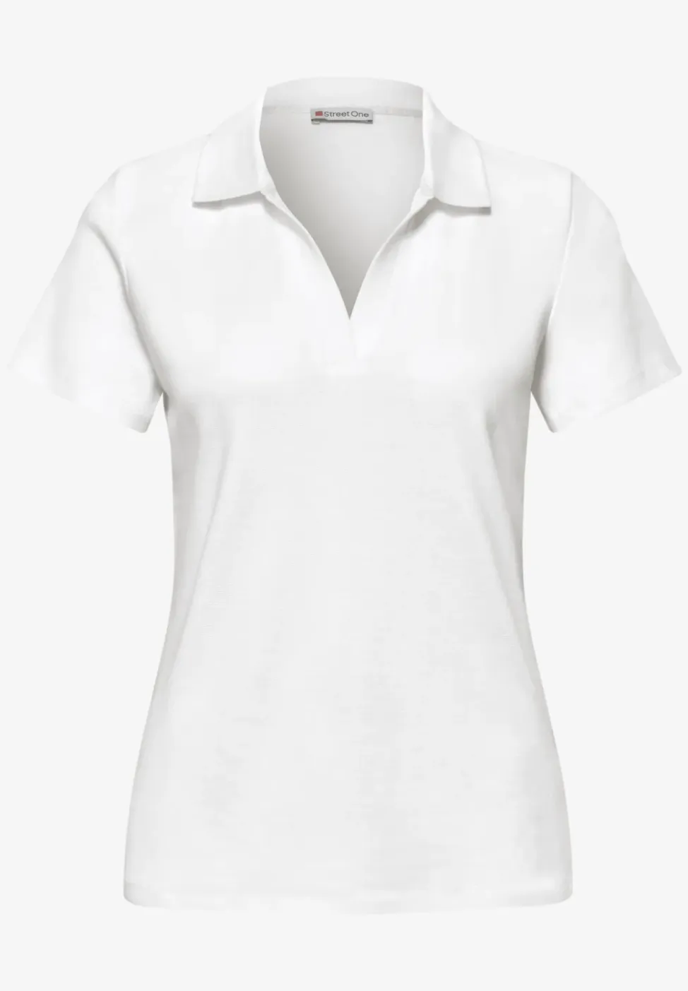 Poloshirt met korte mouwen en gespleten hals