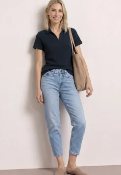 Poloshirt met korte mouwen en gespleten hals