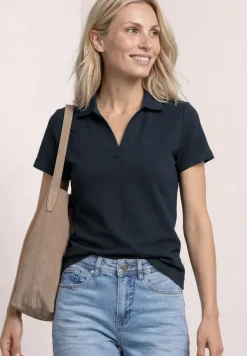 Poloshirt met korte mouwen en gespleten hals
