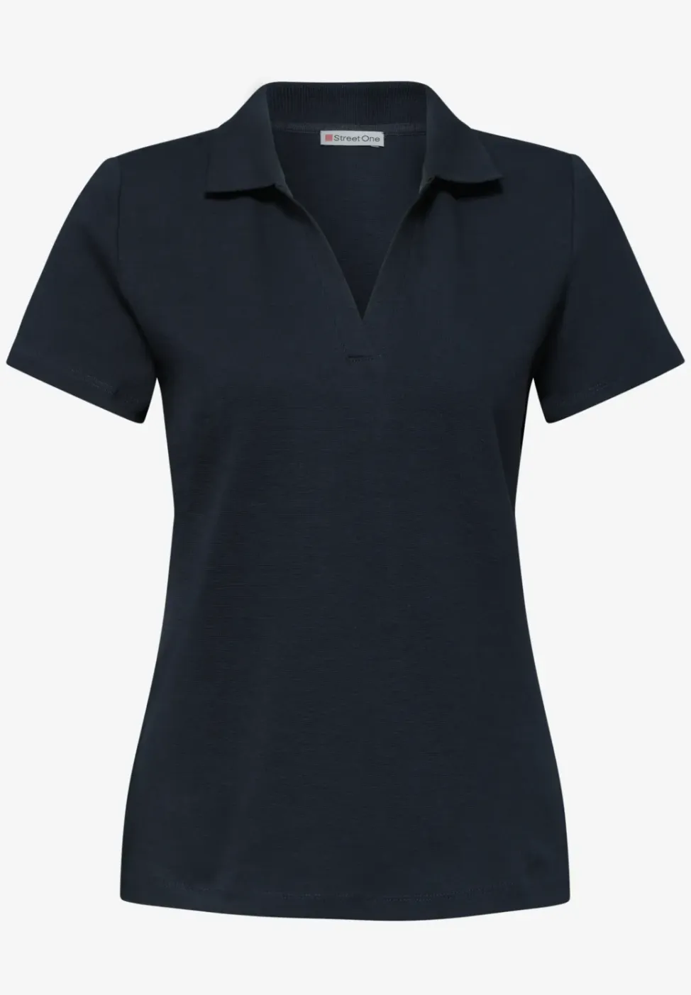 Poloshirt met korte mouwen en gespleten hals