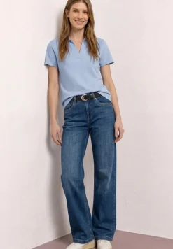 Poloshirt met korte mouwen en gespleten hals