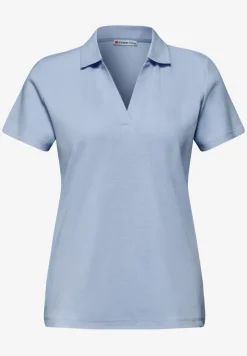 Poloshirt met korte mouwen en gespleten hals
