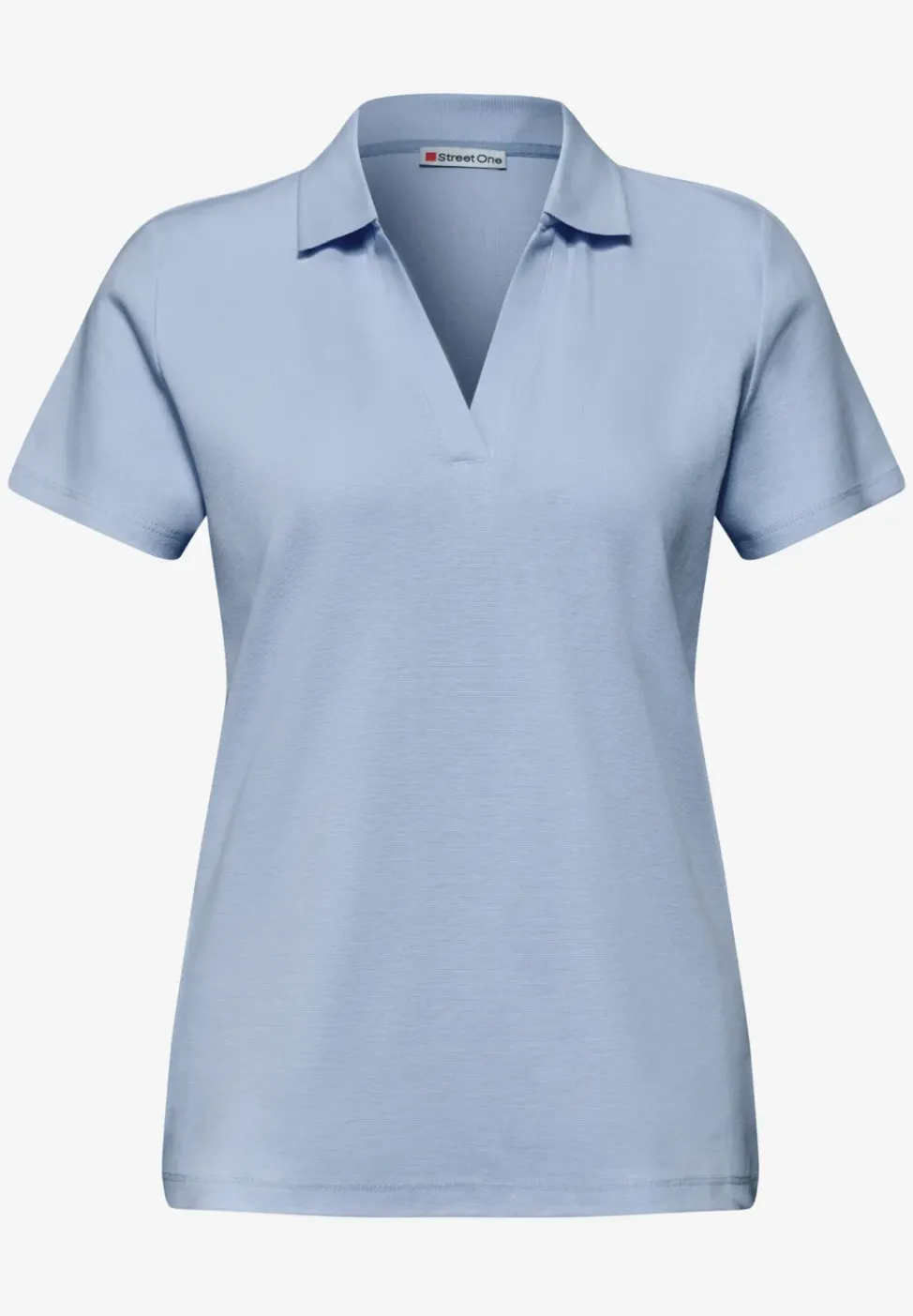 Poloshirt met korte mouwen en gespleten hals