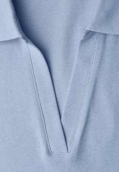 Poloshirt met korte mouwen en gespleten hals