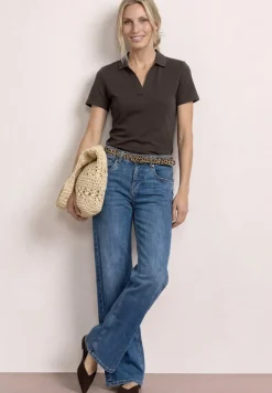 Poloshirt met korte mouwen en gespleten hals