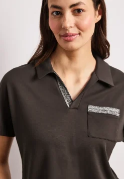 Poloshirt met korte mouwen en glitter