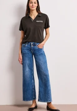 Poloshirt met korte mouwen en glitter