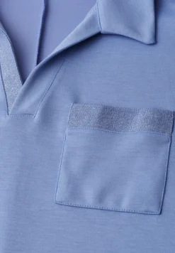 Poloshirt met korte mouwen en glitter