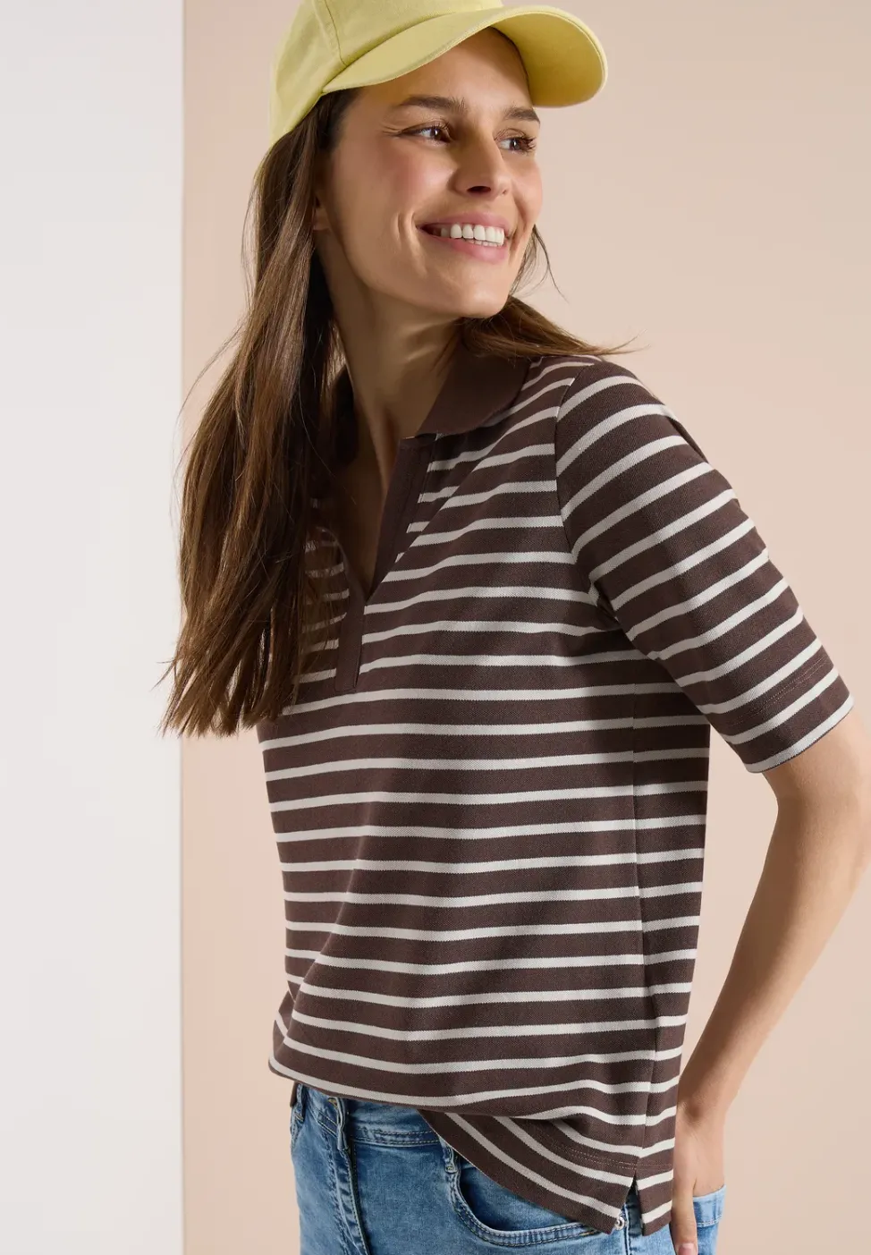 Poloshirt met korte mouwen en strepen