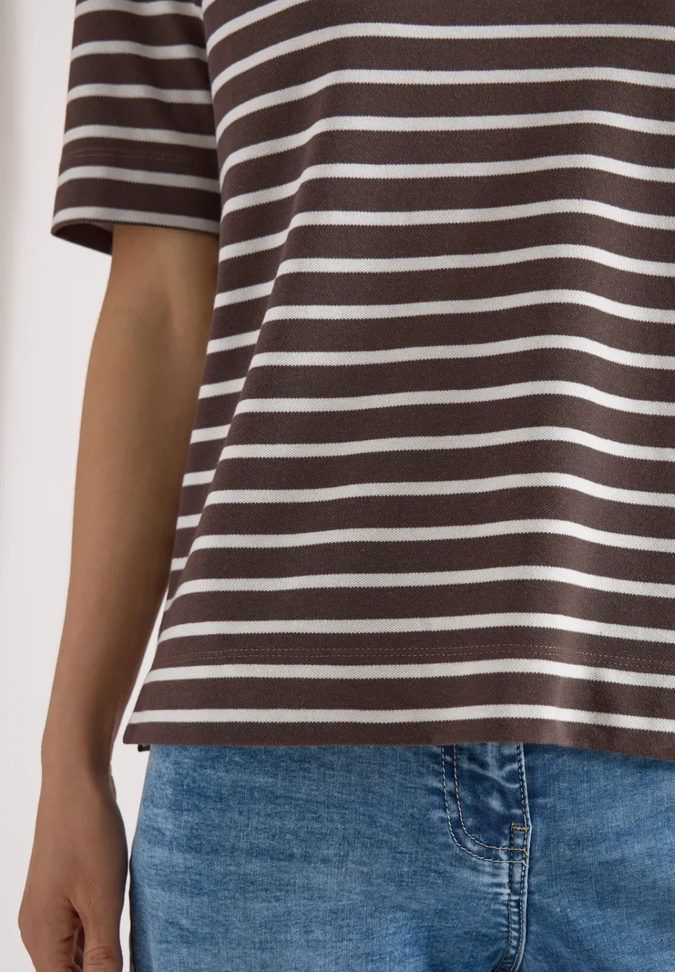 Poloshirt met korte mouwen en strepen