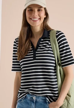 Poloshirt met korte mouwen en strepen