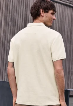 Poloshirt met korte mouwen en structuur