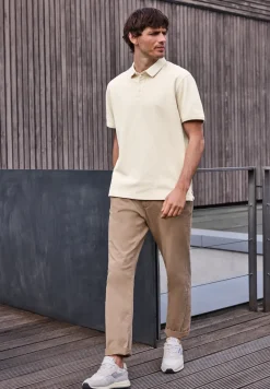 Poloshirt met korte mouwen en structuur