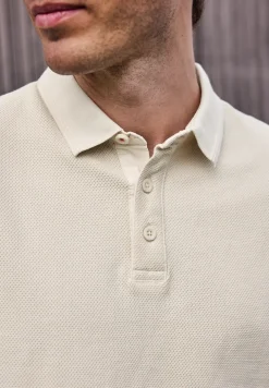 Poloshirt met korte mouwen en structuur