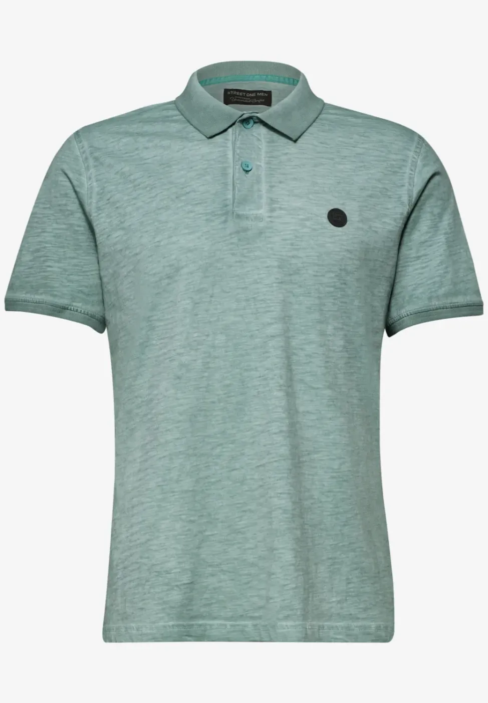 Poloshirt met korte mouwen in garment dye look