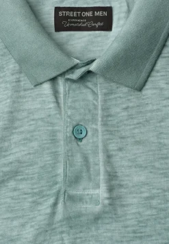 Poloshirt met korte mouwen in garment dye look